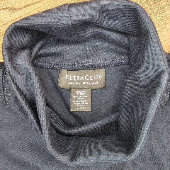 NWT! Ultraclub Egyptian Interlock Long Sleeve Tee Top Turtleneck XL - Picture 5 of 7